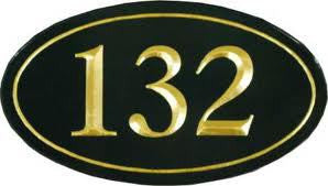 HOUSE NUMBER SIGNS 3 + NUMBERS/LETTERS WITH 23K GOLD